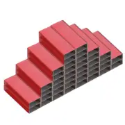 Staples for Stapler, 8 Pack #10 Mini 3/16 Inch Length Staples, Red