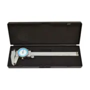 6'' Dial Caliper 64th Fractional HSS Steel Depth Gage Gauge Read 0.01''