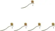 Ipetboom 5pcs Hair Accessories for Women Sunflower Hair Stick Chopsticks Perfect for Bun and Party
