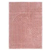Halcyon Circle Blush Shaggy Rug