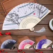 Chinese Style Folding Fan Hand Held Silk Bamboo Fan Dance Wedding Party Fans