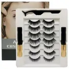 7Pairs/set Magnetic Eyelashes With Tweezer Lashes False Long W9K8 O0E2