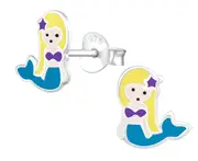 Children's Silver Mermaid Stud Earrings