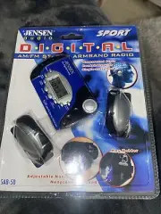 NEW Jensen SAB-50 PLL Digital Clock Radio + Armband/Headphones - Sealed - AM FM