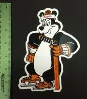 HAMM'S BEER Bear STICKER can bottle label HOCKEY cone ale top stick flat paper