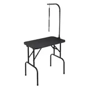 Pet Grooming Table Arm with Clamp, 808 x 460 mm Dog Grooming Station, Foldable Pets Grooming Stand for Medium and Small Dogs, Free No Sit Haunch Holder with Grooming Loop, Bearing