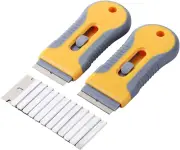 Bates- Razor Blade Scraper, 2 Pack, Razor Scraper Set with 30 Extra Blades, Razo