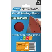 Norton Mouse Sanding Sheets 180 Grit 5 Pack