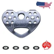 Efficient Tandem Speed Pulley - Stainless Steel with 3 Carabiner Attachment
