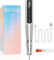 Cordless Nail Drill ,Lumcrissy Portable Electric Nail Drill Machine, Arcylic Nail Tools with Bits Sanding Bands for Acrylic Nails Professional Nail Care Electronic Nail Filer (Coreless White)