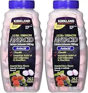 Kirkland Signature Chewable Ultra Strength Antacid/Calcium Supplement 1000Mg 265 Ct - 2Pk