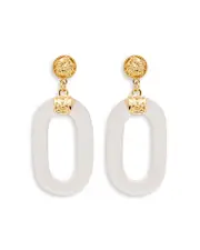 Kenneth Jay Lane Clear Oval Statement Earrings, 3L