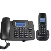 2.4G Corded/Cordless Phone with 1 Handset - Answering Machine, 3-Way Conference