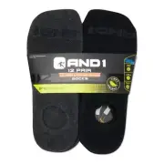 AND1® Men‘s ULTAR liner Black Socks " proplatinum" 12 Pairs LN03001