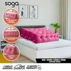 SOGA 4X 100cm Pink Triangular Wedge Bed Pillow Headboard Bedside Tatami Cushion