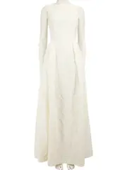 White Heart Jacquard Maxi Dress