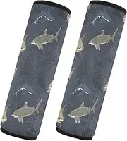 Car Seat Belt Pads 2 Pack Soft Unique Auto Seatbelt Shoulder Pad Child Safety Seat Shoulder Strap Cover Car Accessories for Adults and Kids S Underwatwr Fish sea Pattern