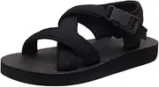 [Vaveren] Men Sandals Slingback Sandals Flat Slippers for Outdoor Home Travel Male Hotel