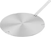 Abizarch Gas Stove Diffuser Plate Stainless Steel Cooking Induction Adapter with Handle Portable Heating Diffuser Simmer Plate for Cooktop ZHAZHAMO