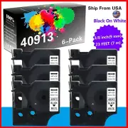 6 PK 40913 Label Tape Compatible for Dymo Label Maker 120P 150 160 200 210D