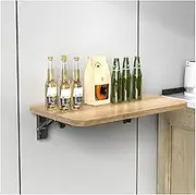Exquisite Wall Mounted Folding Table for Small Spaces 50x30cm Drop Down Desk for Laundry or Home Office Floating Wall Desk with Wood Finish