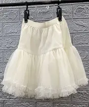New Boinpoint Tulle Pull On Skirt Ivory Size 10Youth