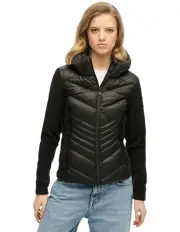 [Superdry] Hooded Storm Fleece Jacket in Black