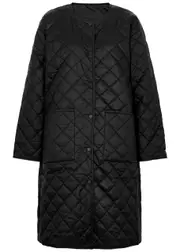 Eileen Fisher Reversible Quilted Shell Coat - Black - S (UK 10-12 / M) S (UK 10-12 / M)