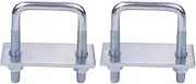 Vsenkes 2 Pieces Leaf Spring Clamps U Bolts Heavy Duty Metal with Nuts Bolt Plate and Washers Stabilizer Locks Together 2.5 inch Wide