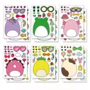 Squishmallows Face Making Sticker. Party Game Lolly Loot Bag Cake Cupcake Flag