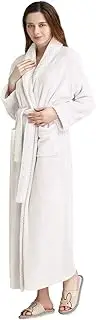 [Hellomamma] Long Bath Robe for Womens Plush Soft Fleece Bathrobes Nightgown Ladies Pajamas Sleepwear Housecoat