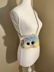 Ty Fashion Beanie Boos Heather Cat Crossbody Mini Purse Pastel Colors