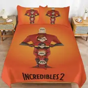 v2608 Bed Sheets Bedding The Incredibles Cartoon Bedding Sets Ultra Soft Skin-Friendly Duvet Cover 3 Piece, Cute Comforter Cover Bed Set for Boys Gir