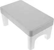 FOYTOKI Bathroom Stool for Pooping Lightweight Plastic Step Stool with Slip Base Versatile Home Footstool for Adults and Compact Design for Easy Storage and Use