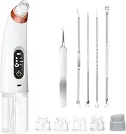 Danvisit Blackhead Remover Vacuum: Water Cycle Facial Pore Cleaner with 3 Suction Power 6 Probes USB Rechargeable Pore Vacuum Blackhead Extractor Tools