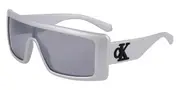 Calvin Klein Jeans CKJ23655S 040 Men's Sunglasses Silver Size 57