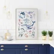 Sea Animals Poster Wall Art