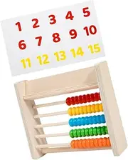 LOPUNER 1set Wooden Calculation Abacus for Boy Girl Math Learning Toy to Calculation Skills Educational Montessori Toy Boys and Girls