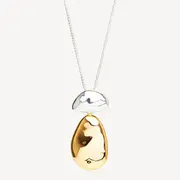 Double Pebblet Two-Tone Pendant