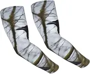[FHEDVBN] Black Crow Birds Arm Sleeves Compression Arm Covers for Men Women Outdoor Sun Sleeves Cooling Sports Sleeve, Black