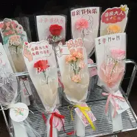 在飛比找蝦皮購物優惠-【現貨】【花束包裝】原創 母親節 透明花店花藝 單枝康乃馨 