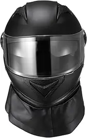 CHILDWEET Full Coverage Adult Motorcycle Helmet Visor Winter Warm Neck Warmer Race Helmet Anti-Fog Double Glasses Safe Riding Gear
