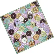 [KieTeiiK] Cotton Bandana,21'' Doughnuts Pattern Bandana Head Scarf for Women Men Square Turban Head Scarf Punk Head