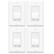 Greencycle 4PK Double Dimmer Switch, 3-Way for LED/CFL 150W, Halogen 600W