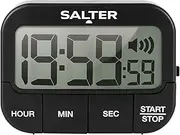 Salter 355 BKXCDU Digital Kitchen Timer - LCD Display, Loud Clock Timer, Magnetic Cooking Stopwatch, Self Standing, Count Up Or Down,19 Hours 59 Minutes and 59 Seconds, Memory Function, Large Buttons