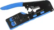 RJ45 Pass Through Crimp Tool, RJ45 Cat5 Cat6 Cat7 Crimping Tool, RJ11 Crimping Tool, Ethernet Network Cable Crimper Stripper, Modular Crimping Equipment Mini Tool Pliers