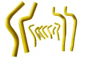 For 90-94 MITSUBISHI ECLIPSE DSM 4G63T 1G Silicone Radiator Coolant Hose Yellow (for: Mitsubishi)