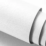 Stickyart Matte Litchi Textured Faux Leather Removable Wallpaper White Peel and Stick Wallpaper Countertop Cabinet Furniture Refurbishment Waterproof Contact Paper for Cabinets and Drawers 12"x160"
