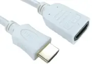 PRO SIGNAL - High Speed 4K UHD HDMI Lead with Ethernet, Male to Female, 2m White