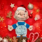 Santa Hat Peanuts Gang Pigpen Plush Doll PIG PEN 12” Blue Boy Rare New Holiday